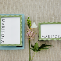 Cadre vert ondulé 5x7