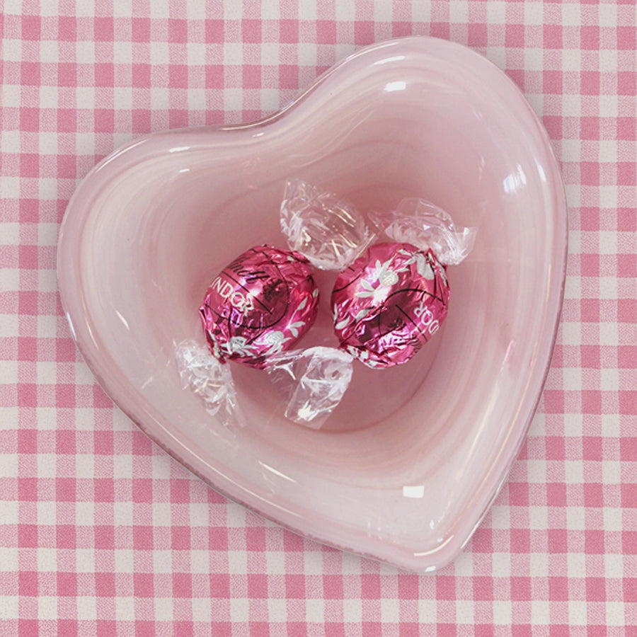 Alabaster Pink Heart Plate