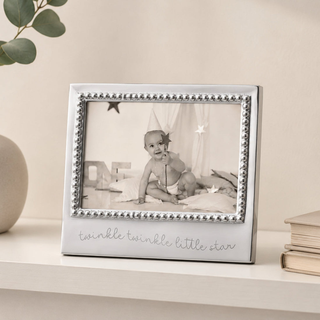 Twinkle Twinkle Little Star Beaded 4x6 Frame