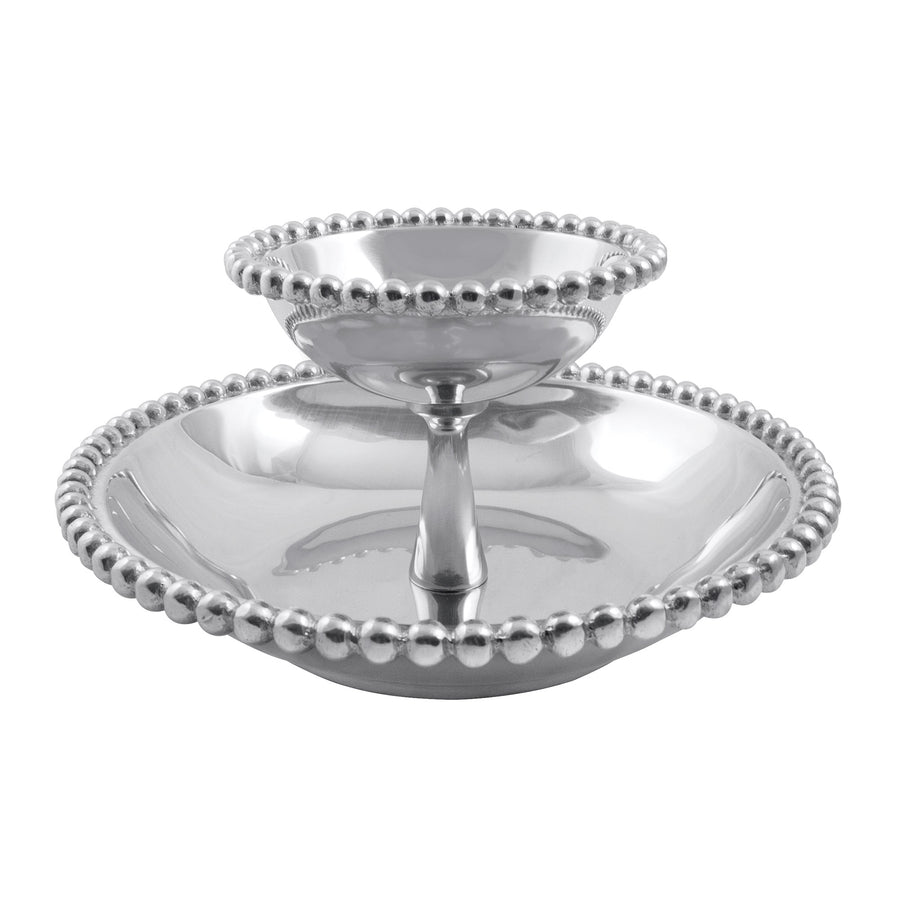 Pearled Tiered Chip & Dip-Serving Trays and More | Mariposa