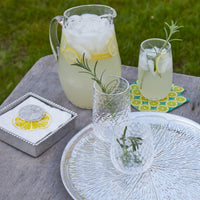 Clear Pineapple Texture Lowball Glass-Glassware | Mariposa