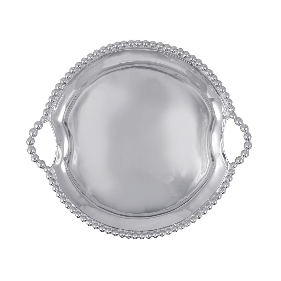 Pearled Round Handle Tray-Serving Trays and More | Mariposa