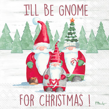 Gnome For Christmas Cocktail Napkin By Boston International- | Mariposa
