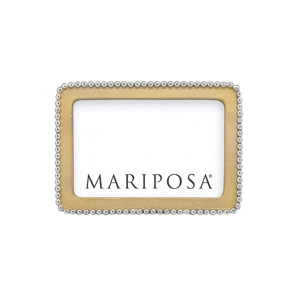 Beaded Gold 4x6 Frame- | Mariposa