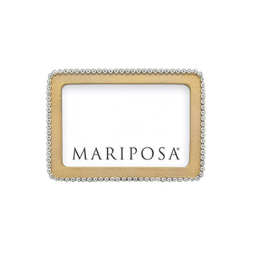 Beaded Gold 4x6 Frame- | Mariposa