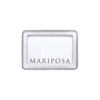 Beaded White 4x6 Frame- | Mariposa