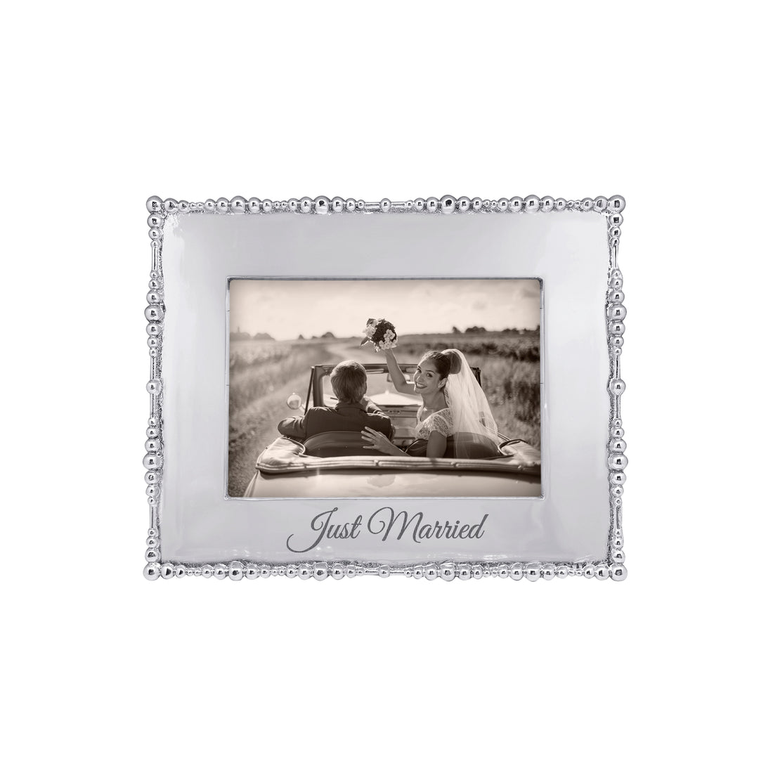 JUST MARRIED Pearl Drop 5x7 Frame- | Mariposa