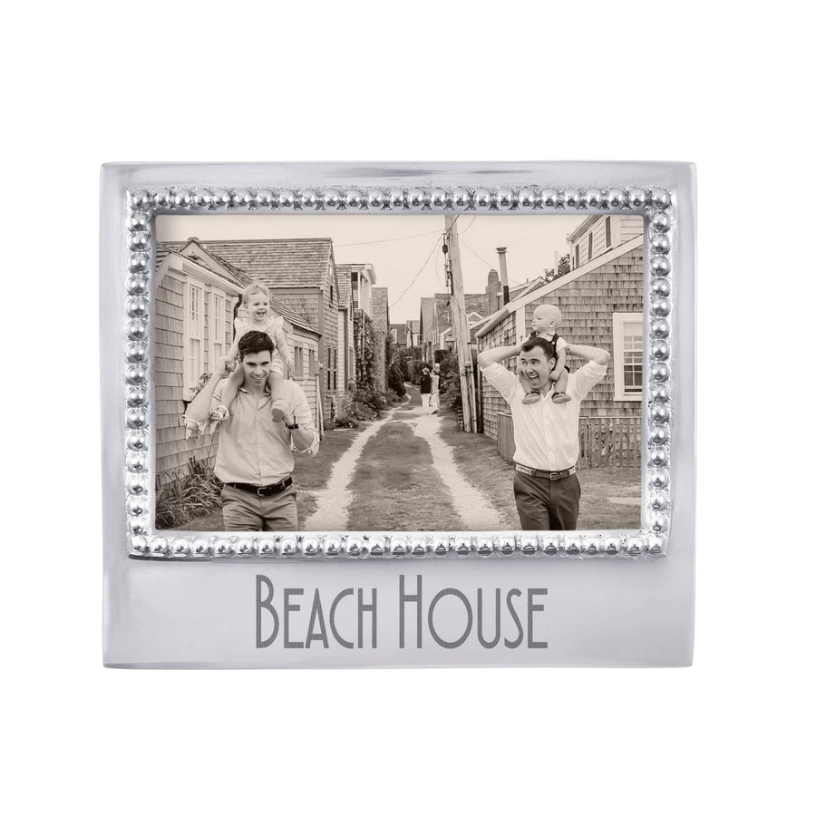 BEACH HOUSE Beaded 4x6 Frame- | Mariposa