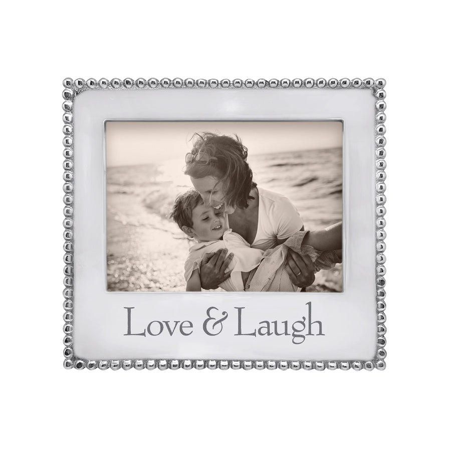LOVE & LAUGH Beaded 5x7 Frame