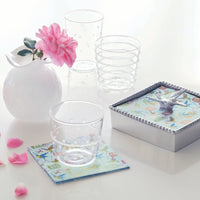 Appliqué White Dotty Double Old Fashion Glass-Glassware | Mariposa