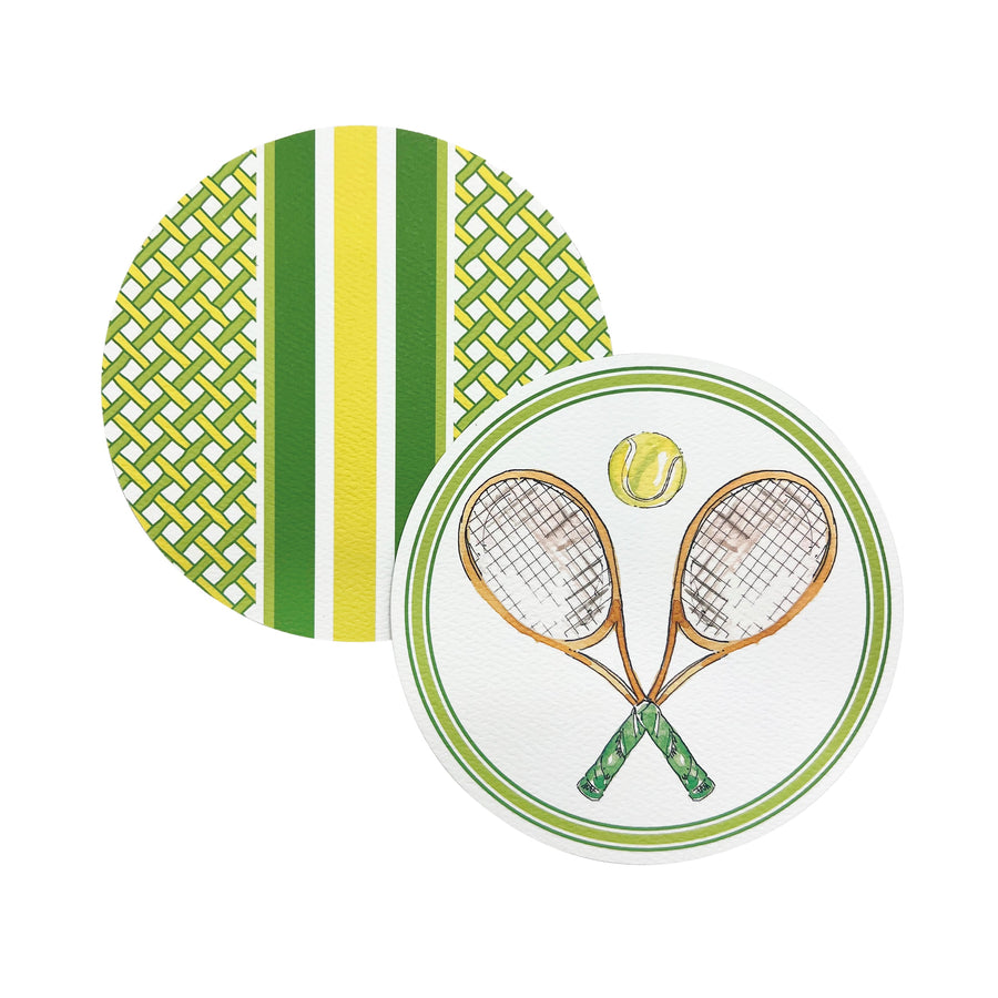 Ensemble de sous-verres perlés de raquette de tennis