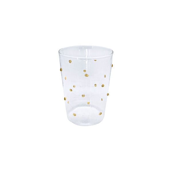 Applique Gold Dotty Double Old Fashion Glass- | Mariposa