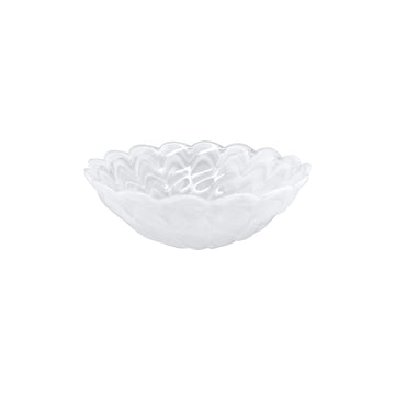 Alabaster White Small Scallop Rim Bowl (Set of 4)-Bowls | Mariposa
