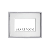 White Leather with Metal Border 4x6 Frame-Decorative Photo Frames | Mariposa