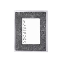 Shagreen Leather with Metal Border 5x7 Frame-Decorative Photo Frames | Mariposa