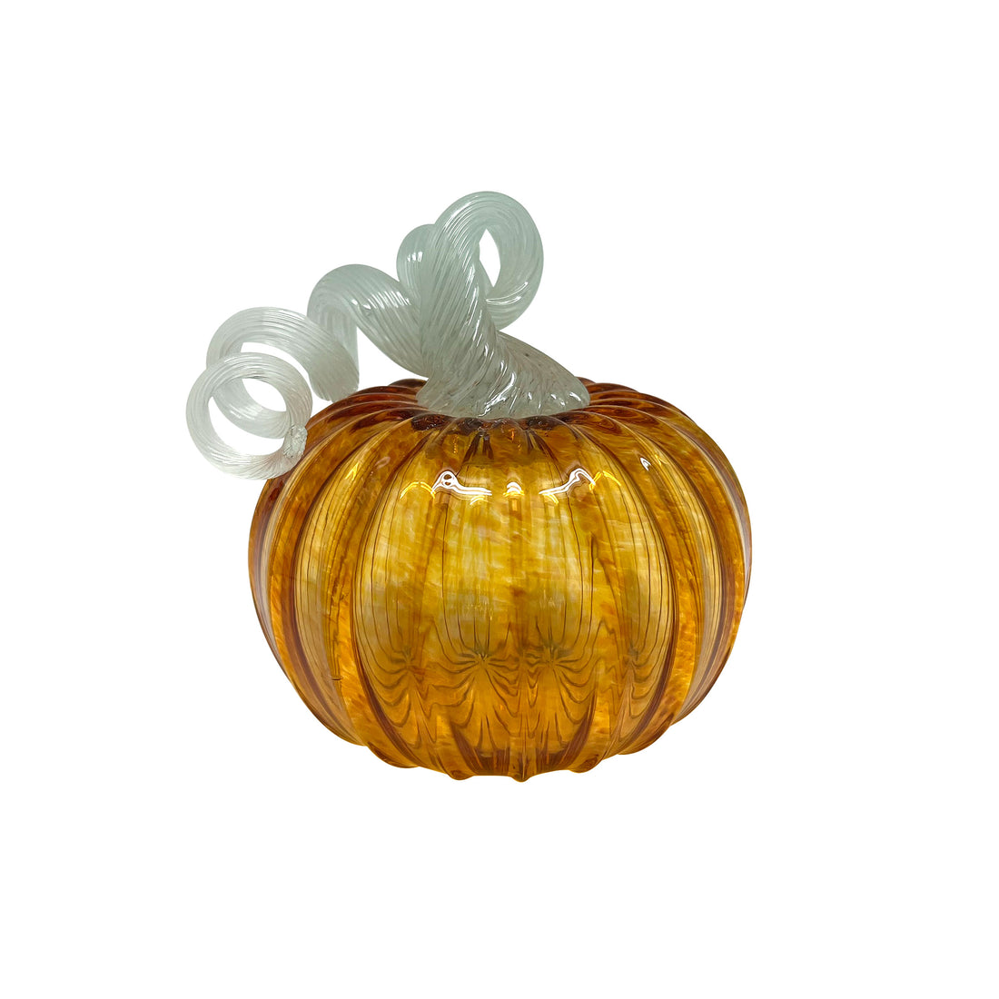 Amber Glass Small Pumpkin-Decorative Accessories | Mariposa