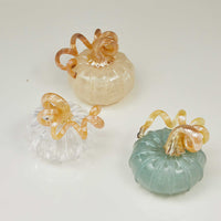 Teal Glass Small Pumpkin -Decorative Accessories | Mariposa