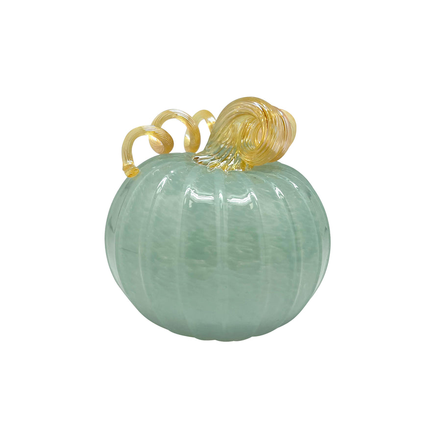 Teal Glass Small Pumpkin-Decorative Accessories | Mariposa