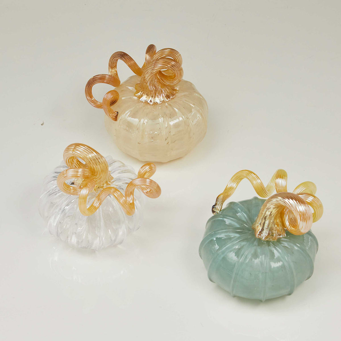 Clear Glass Medium Pumpkin -Decorative Accessories | Mariposa