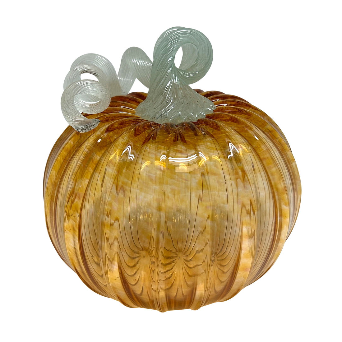 Amber Glass Large Pumpkin | Mariposa