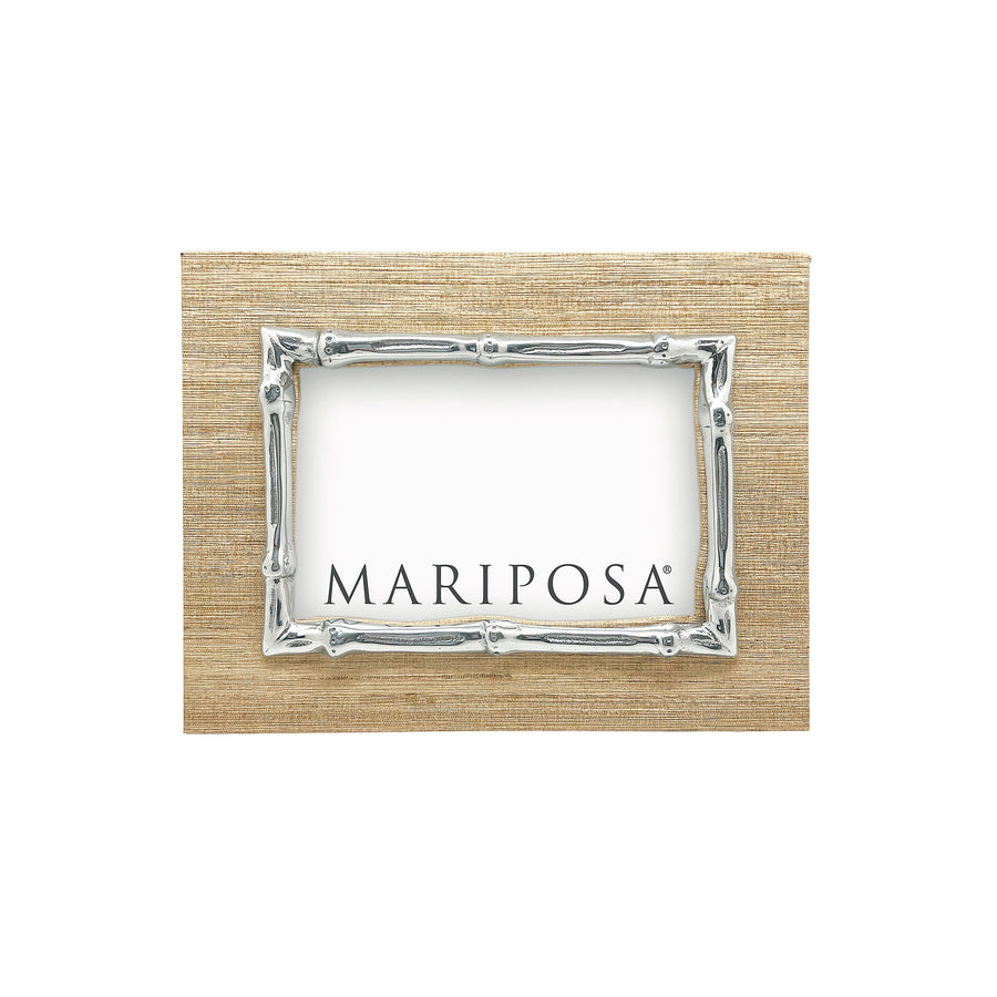Mallorca Faux Grasscloth and Bamboo 4x6 Frame