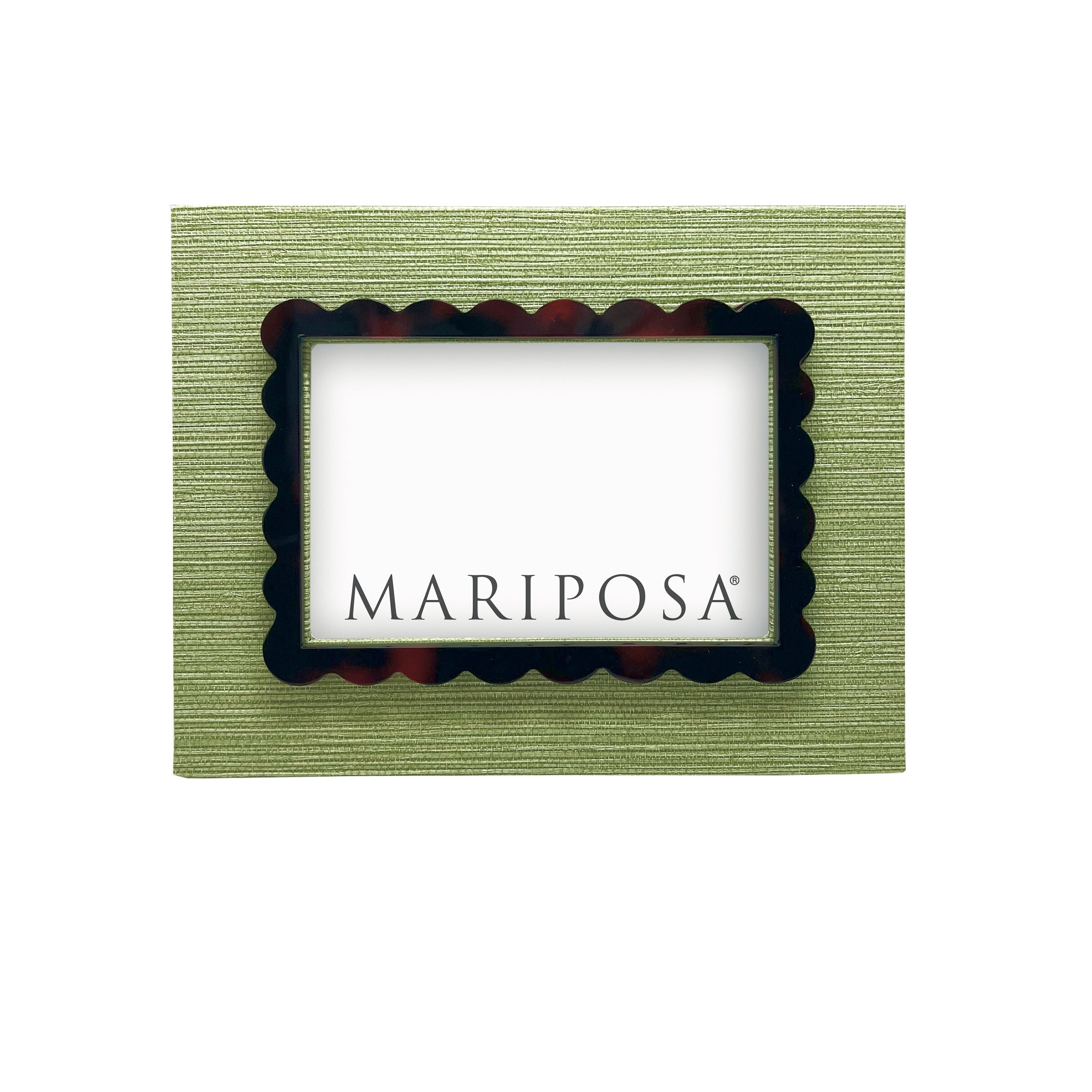 Palma Faux Grasscloth and Tortoise 4x6 Frame – Mariposa