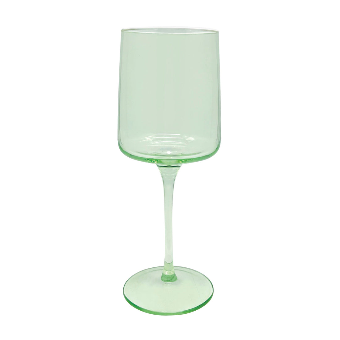 Fine Line Light Green with White Rim Wine Glass Set of 4