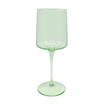 Ensemble de 4 verres à vin Fine Line vert clair avec bord blanc