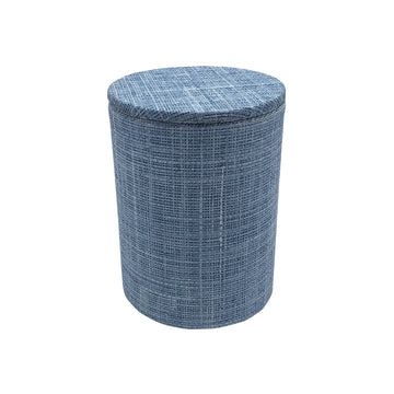 Heather Blue Cotton Ball Canister with Lid- | Mariposa
