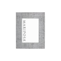 Pale Gray Faux Grasscloth 5x7 Frame-Decorative Photo Frames | Mariposa
