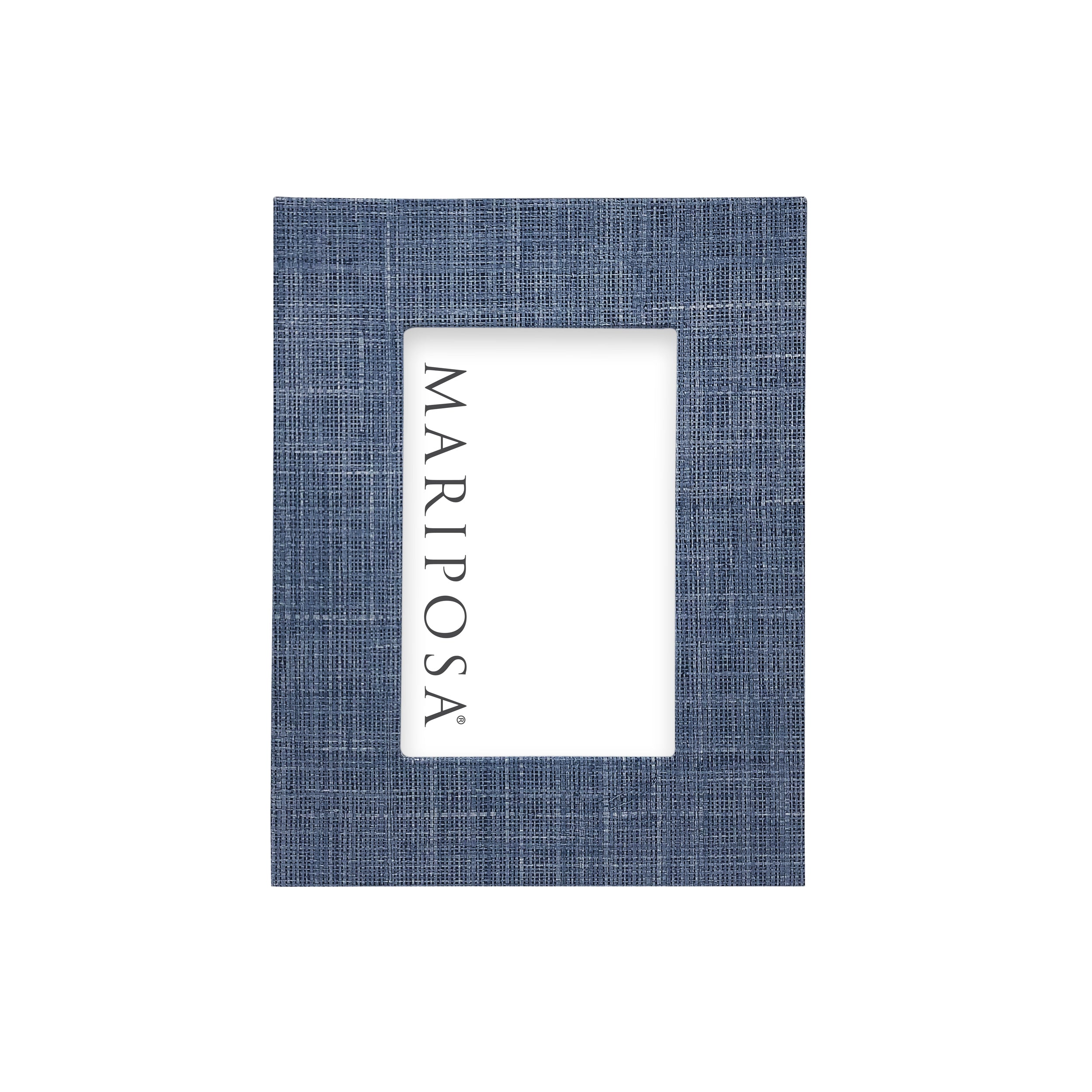 Heather Blue Faux Grasscloth 4x6 Frame – Mariposa