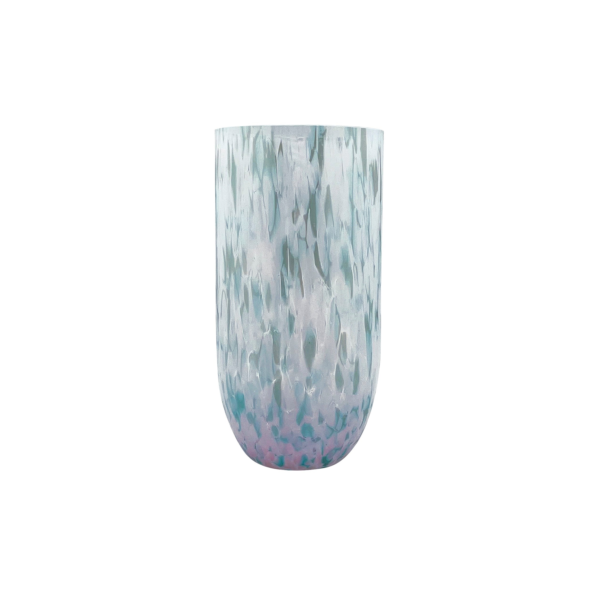 Sip Sip Rosa and Aqua Confetti Drinking Glass