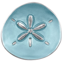 Aqua Sand Dollar Canape Plate-Canape and Small Plates | Mariposa