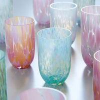 Sip Sip Rosa and Aqua Confetti Stemless Glass