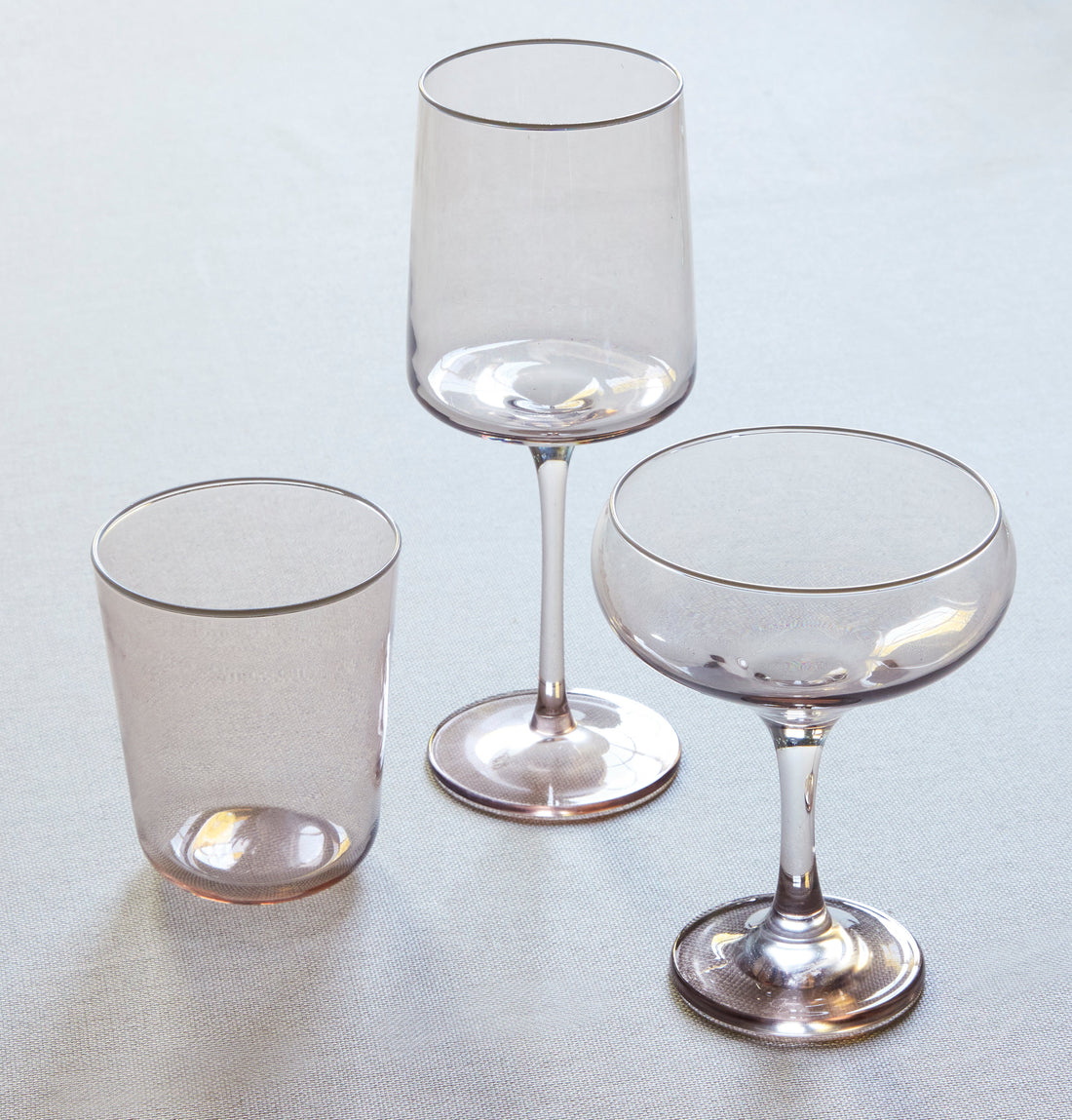 Fine Line Quartz with White Rim Double Old-Fashioned Glass Set of 4