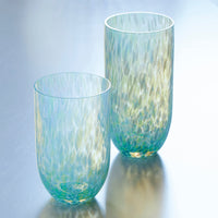 Sip Sip Pacific Blue Confetti Stemless Glass