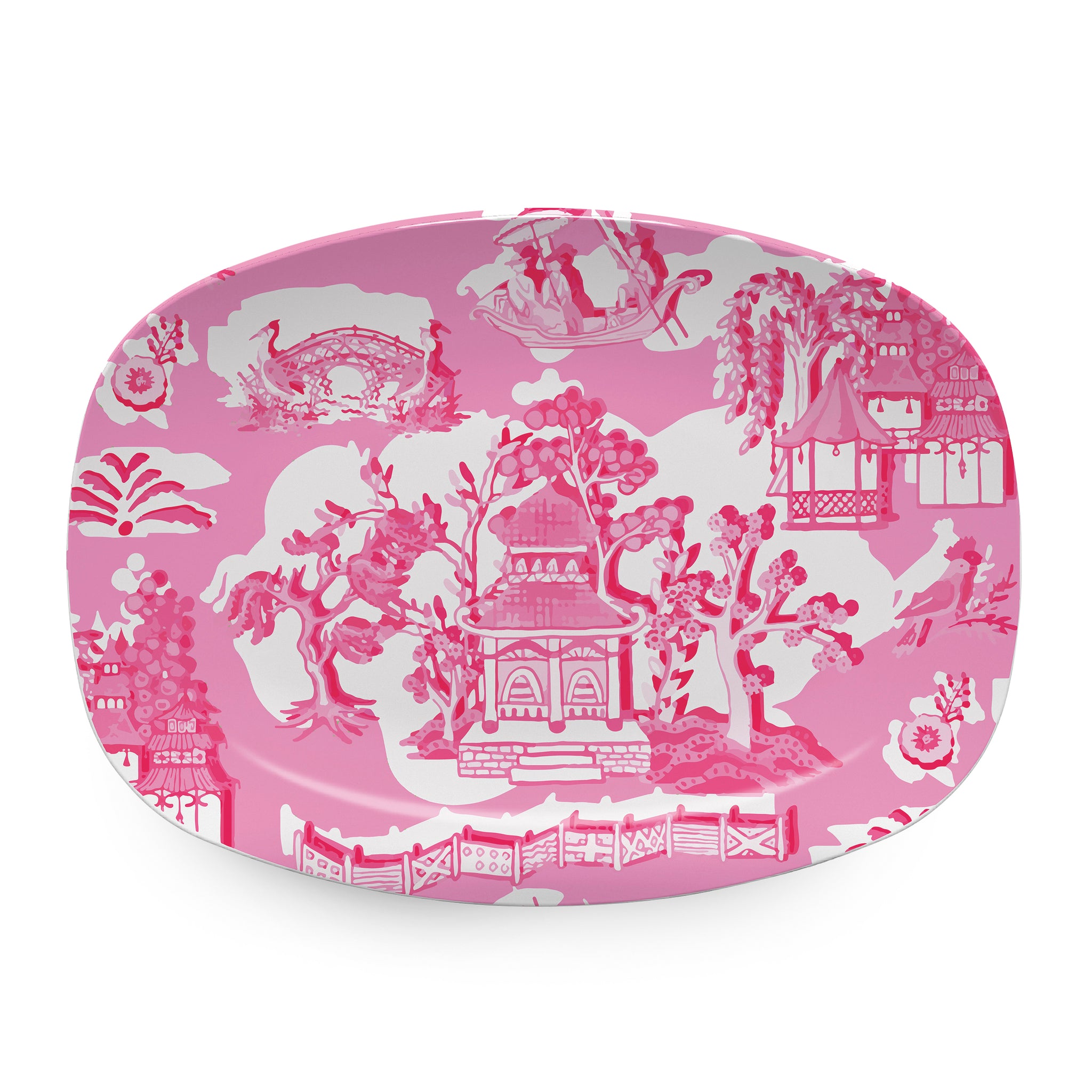 Chinoiserie Chic Pink Platter | Mariposa