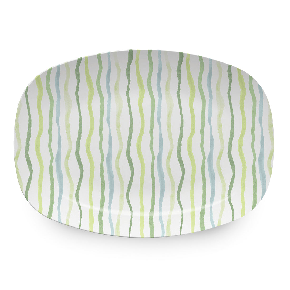 Green Stripe Tease Platter- | Mariposa