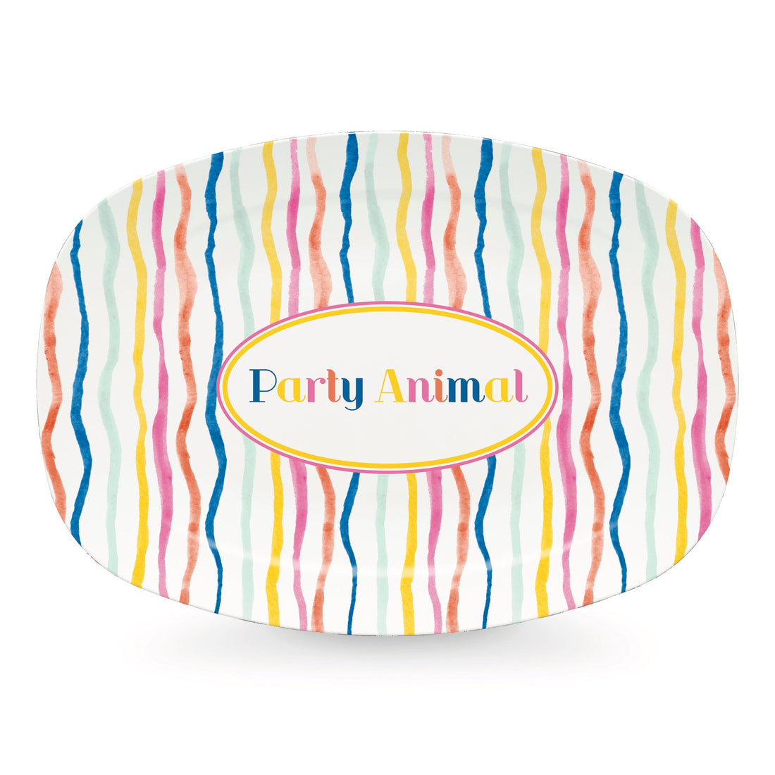 Party Animal Confetti Stripe Tease Platter