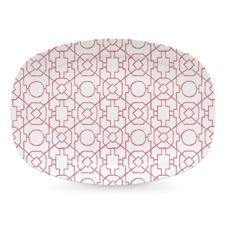 Pink Trellis Platter