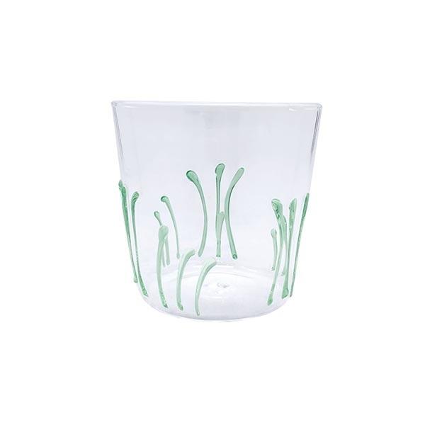 Appliqu√© Green Seagrass DOF Glass | Mariposa Glassware