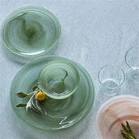 Appliqué Green Seagrass Highball Glass-Glassware-|-Mariposa
