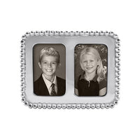 Beaded 2x3 Double Frame-Photo Frames | Mariposa