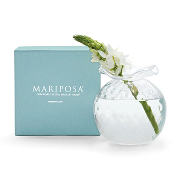 Clear Pineapple Textured Bud Vase-Vases | Mariposa