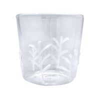 White Appliqu√© Branches Double Old Fashion Glass | Mariposa Glassware